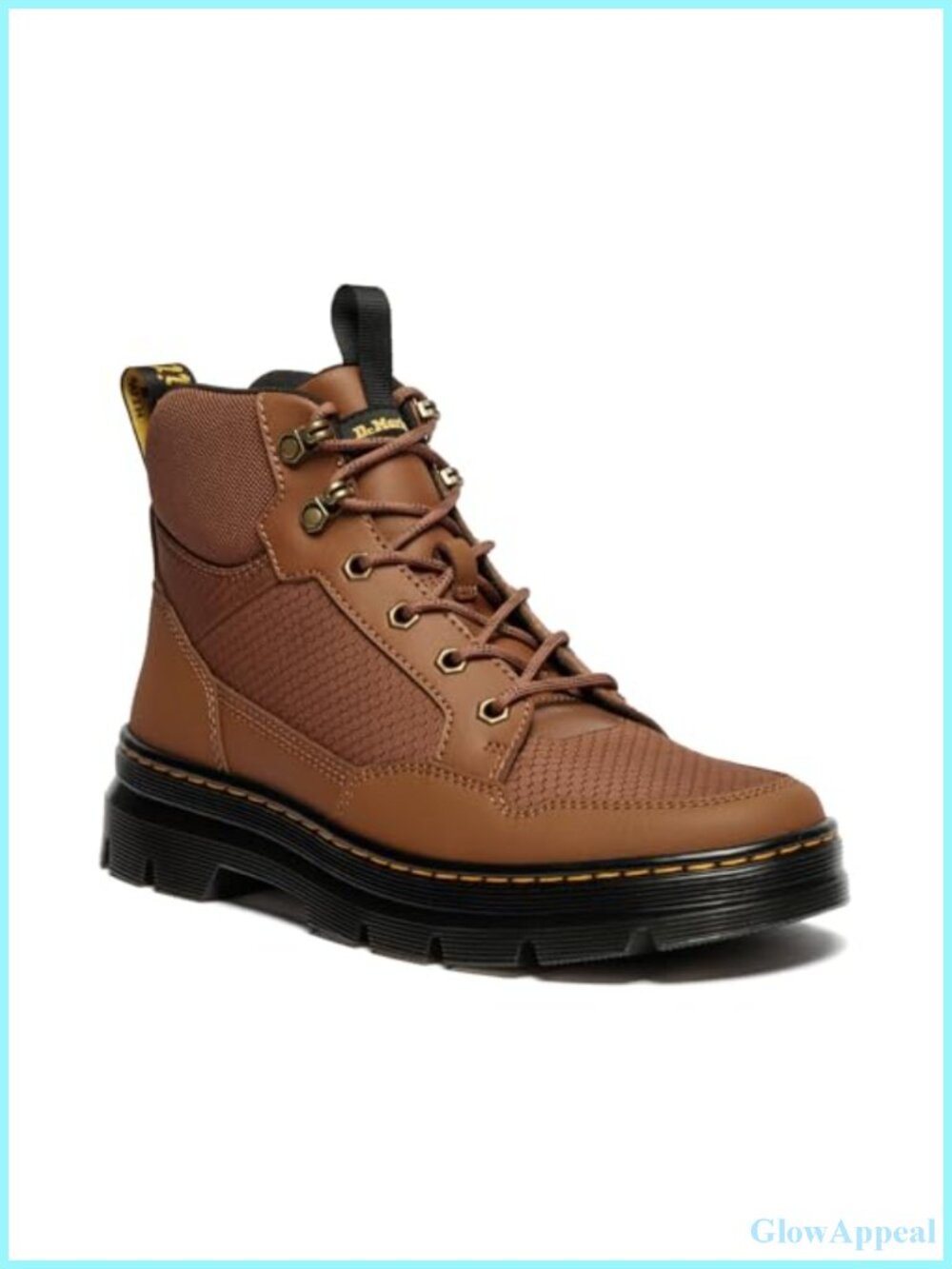 Dr. Martens Rakim Unisex Combat Boot Recycled Hexagon Canvas Lace-Up Ankle Boot